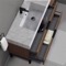 Walnut Bathroom Vanity With Marble Design Sink, Free Standing, 48